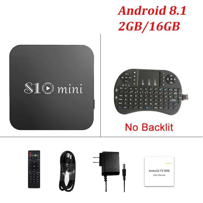 TVBOX add i8 S10 мини ТВ приставка Android 8,1 Смарт ТВ приставка 2 Гб 16 Гб Amlogic S905W Четырехъядерный 4K ТВ приставка 2,4G wifi медиаплеер PK X96 мини - Цвет: TVBOX add i8