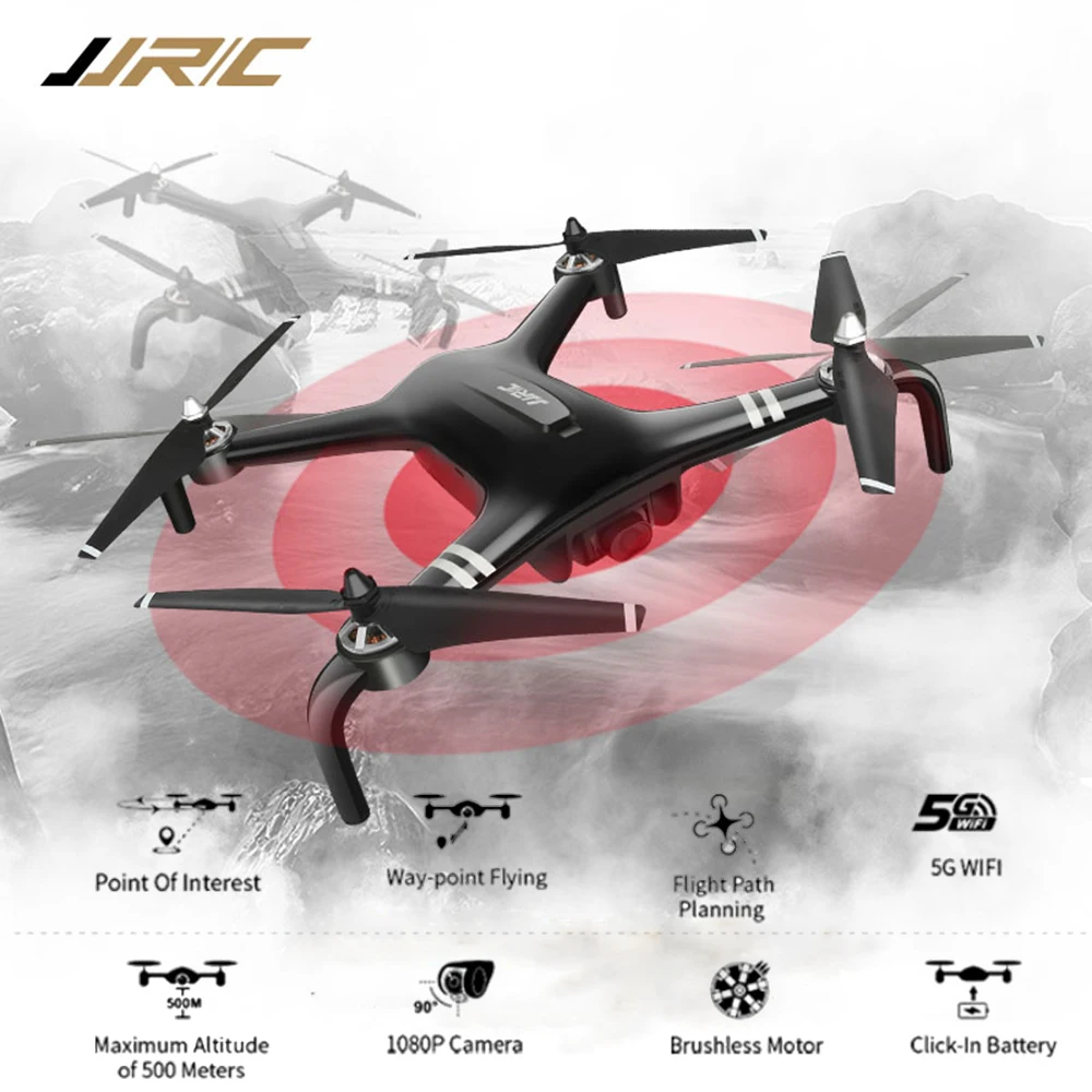 JJRC X7 бесщеточный двойной 5G WIFI FPV 2 K Дрон с GPS 1080 P 90 ° градусная камера Вертолет RTF500