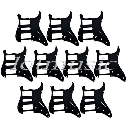 10 шт. черные накладки на гитару 3 слоя 11 отверстий|guitar pickguard|3 plyguitar hole |
