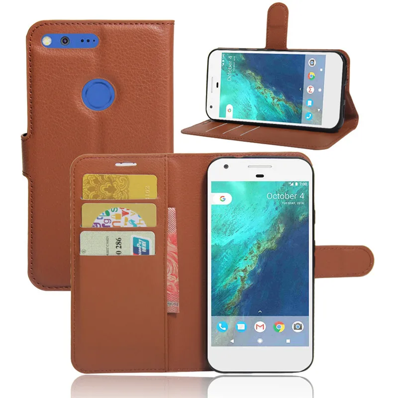 Чехол книжка для Google Pixel / 2 XL кожаный чехол бумажник Pixel2 телефона подставка
