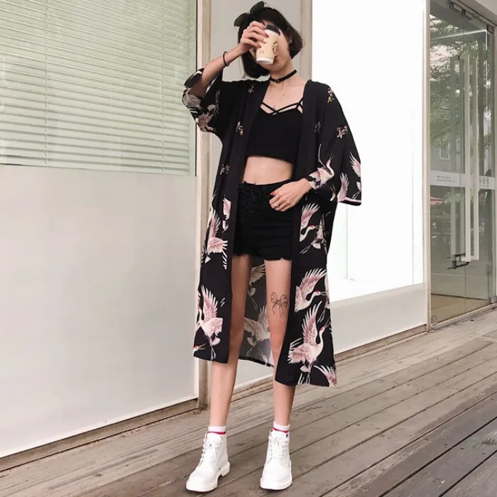 Женское атласное кимоно yukata винтажный костюм для выступлений традиционный
