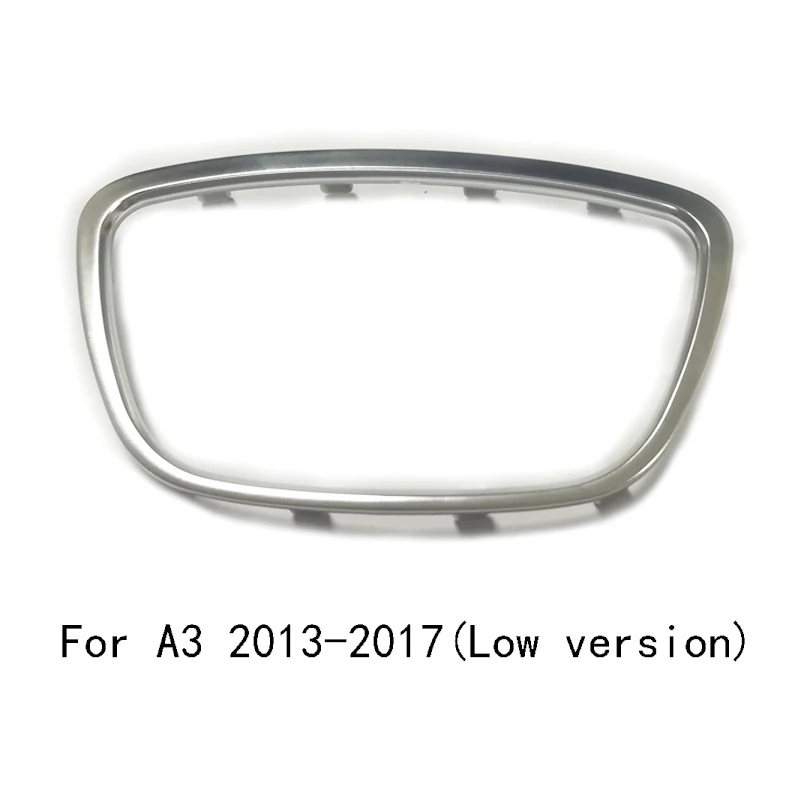 For A3 2013-2017 ABS хромированное кольцо на руль, эмблема, логотип, рамка, блестки, наклейка, аксессуары для Audi A3 S3 8V A4 B8 B9 A6 C7 Q3 Q5 Q7 - Название цвета: For A3 2013-2017
