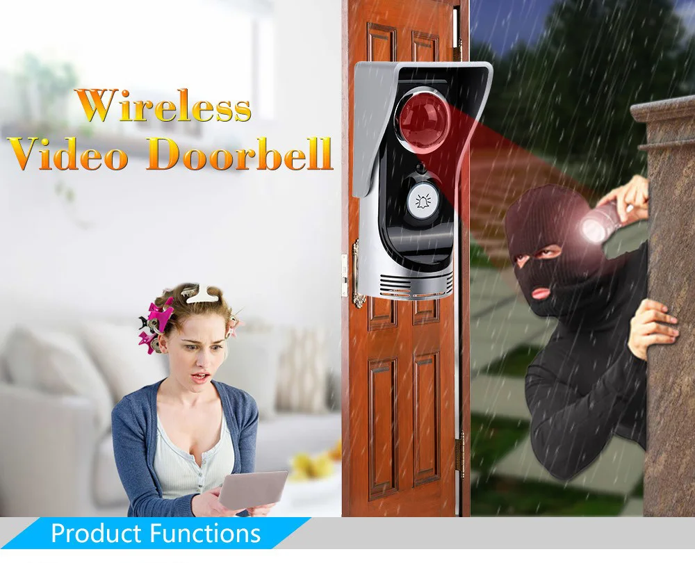 Беспроводной 4G Wi-Fi 720P видео домофон дверной звонок ip-система дистанционный разблокировать сигнализацию монитор для Android IOS Phone APP