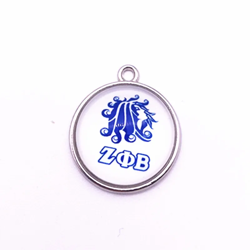 as picture Zeta Phi Beta Sorority 18 мм Стеклянные Подвески медальон «сделай сам» браслет& ожерелье& брелок аксессуары ювелирные изделия 20 шт./партия - Окраска металла: as picture