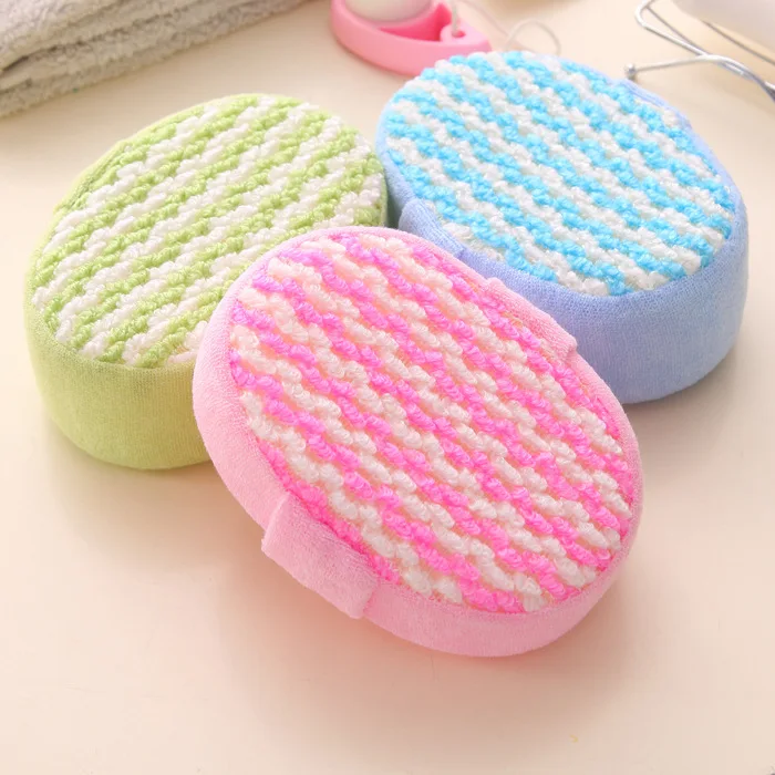 1 шт. Карамельный цвет губка для ванны массаж мульти душа Отшелушивающий тела