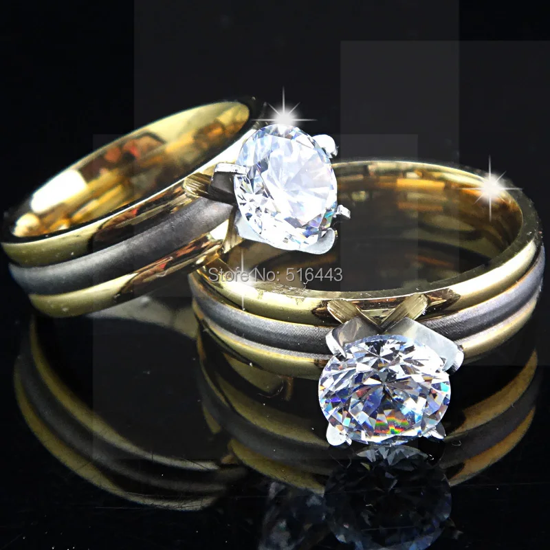 Не зеленый! Никогда не выцветает! Новые AAA фианиты 18k золото 316L нержавеющая сталь с