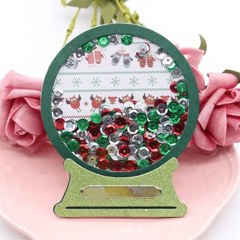 YPP крафт снежный шар шейкер металлические штампы трафареты для