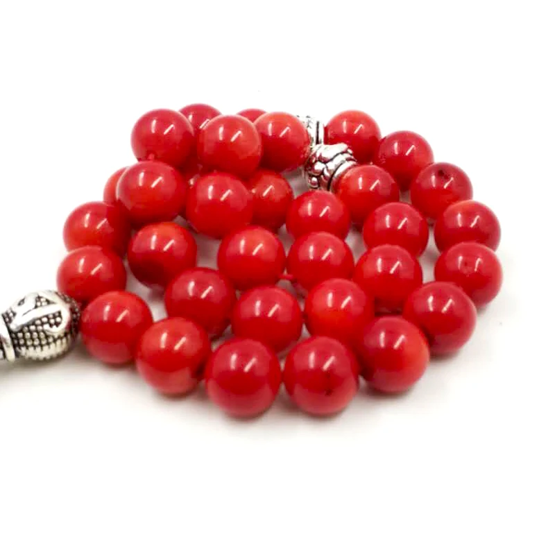 Фото Women's Rosary Muslim Natural coral and coral reef tassel Tasbih Eid gift For wife Everything is new Fashion Women's Bracelets №5