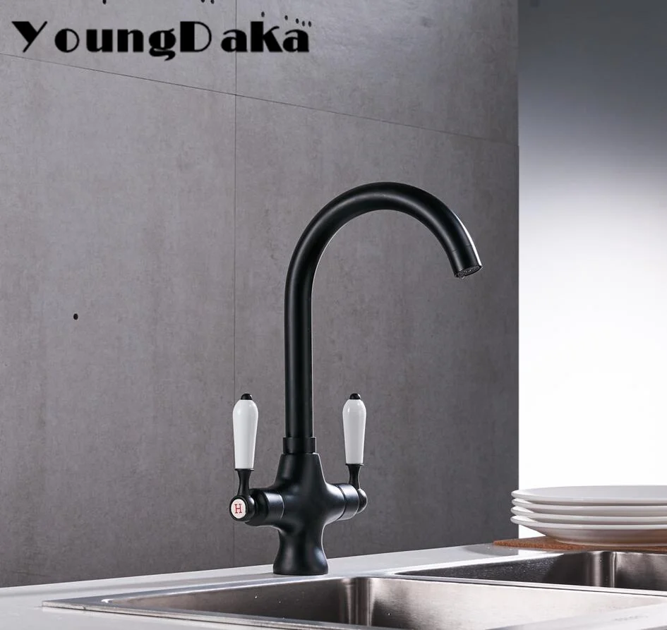 Оптовая и розничная продажа модный кухонный смеситель черного цвета для