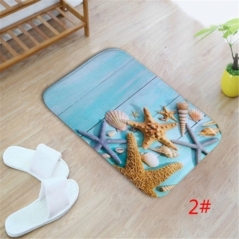 Fashion Sea Beach Style Door Mat Carpets Kitchen Bathroom Rugs House Floor Entrance Area Blankets Home Decoration | Дом и сад