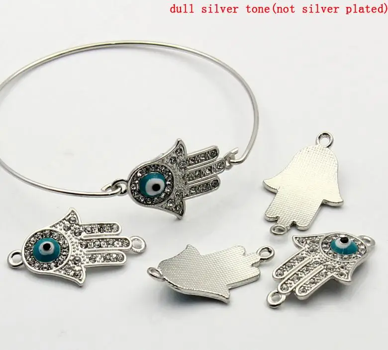 DoreenBeads Φ фурнитура для ручной работы серебряного цвета eyeстразы White Стразы 3 6 см x 22