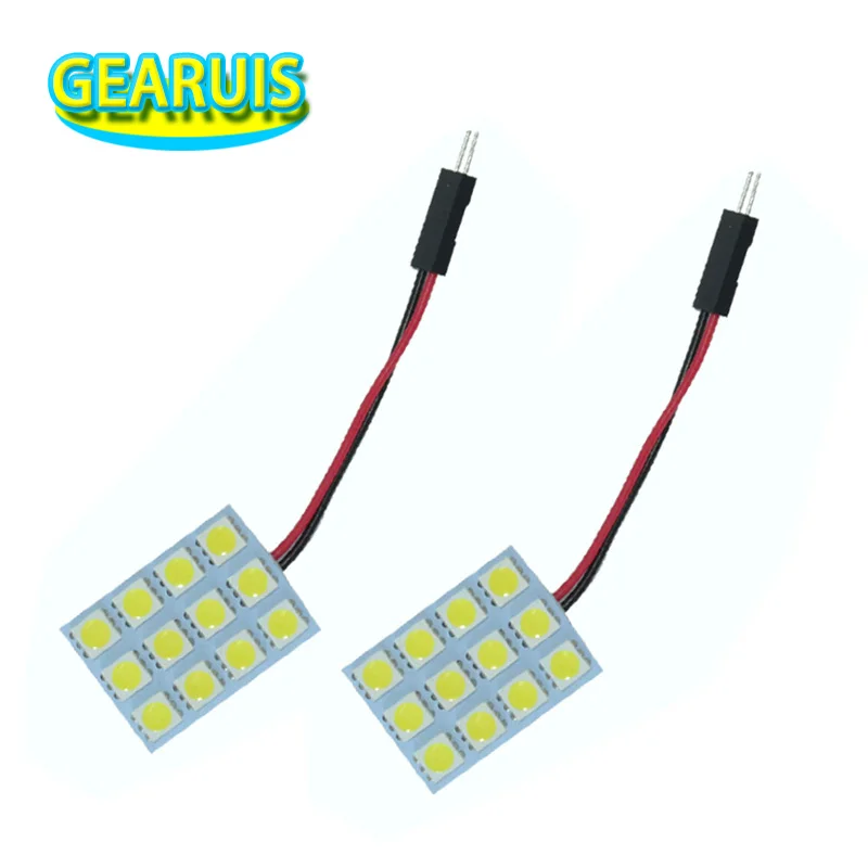 50 комплектов купольной панели 5050 светодиодов 12 SMD Купольная лампа для чтения
