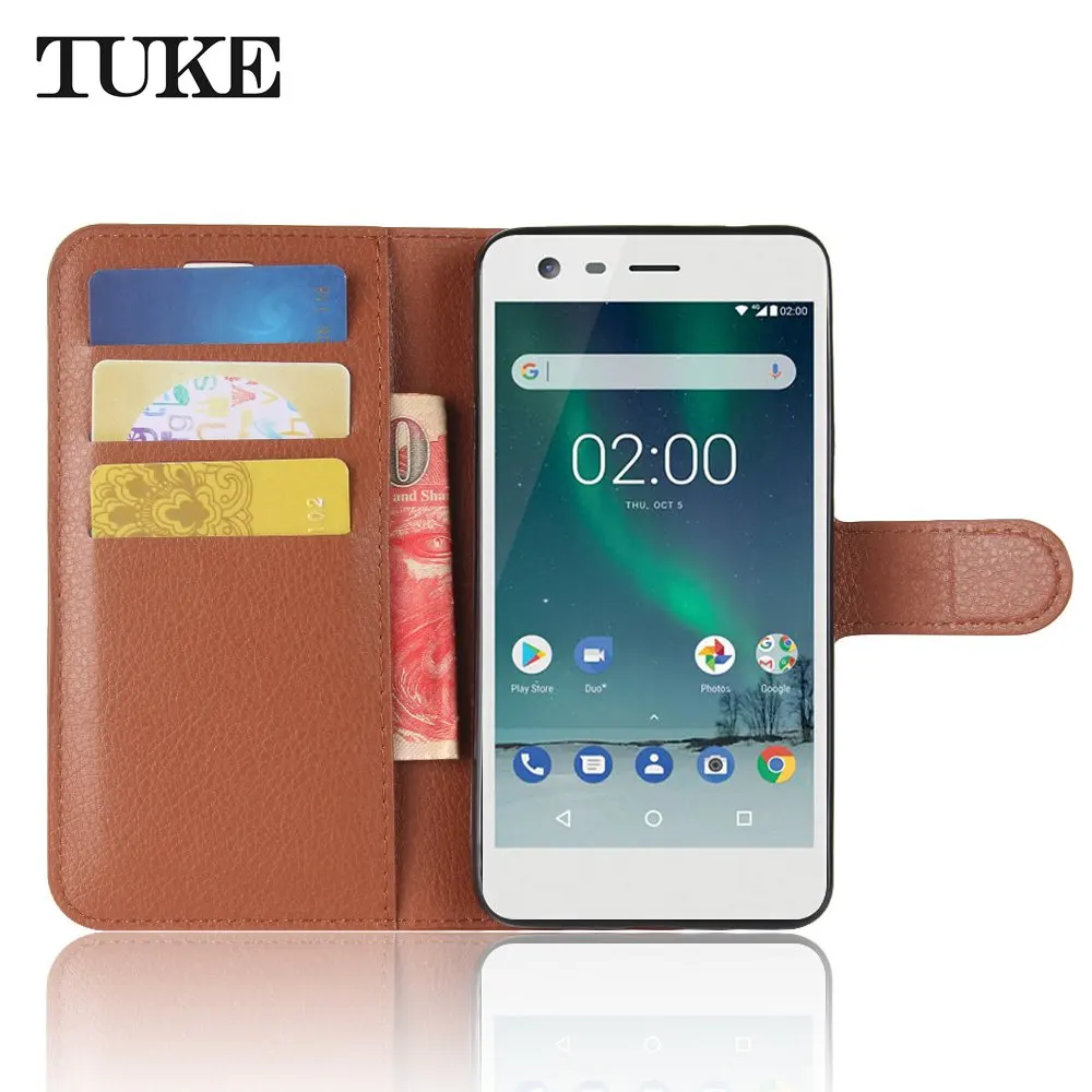 TUKE для Nokia 2 чехол для Nokia 1 9 7 Plus 6 кожаный флип-чехол для Nokia 2 Dual Sim TA-1029 силиконовый чехол