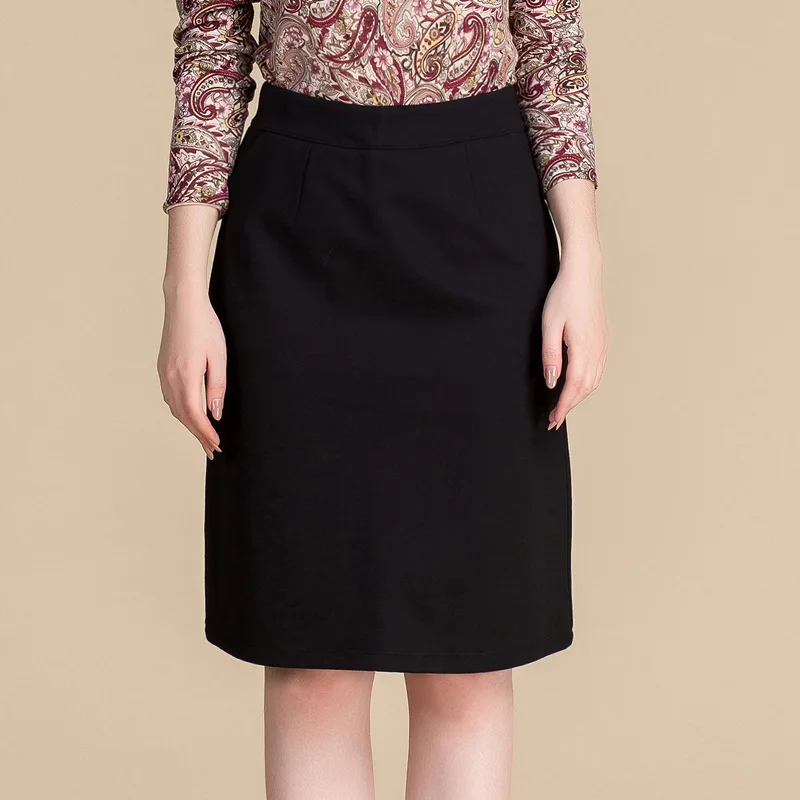 Winter Silk Velvet Half-length Skirt Double-layer High Waist Warm Black Short Wrapped Hip | Женская одежда