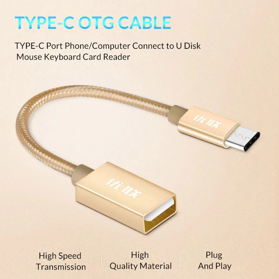 Кабель Unnlink USB Type C к OTG адаптер для Xiaomi Mi5 Mi4C Nexus 5X 6P Macbook Type-c зарядный кабель