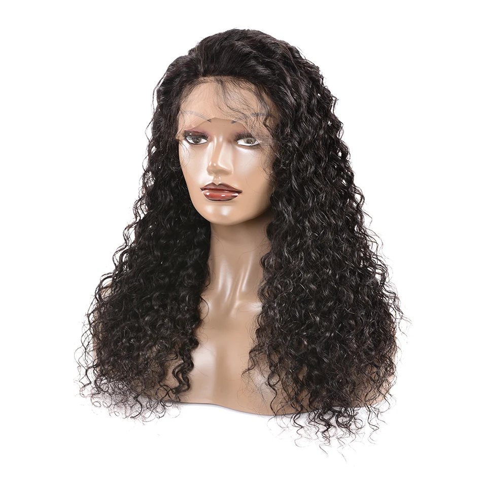 Karizma 13X4 Lace Front Human Hair Wigs Pre Plucked Brazilian Remy Water Wave Wig For Black Women Bleached Knots | Шиньоны и парики