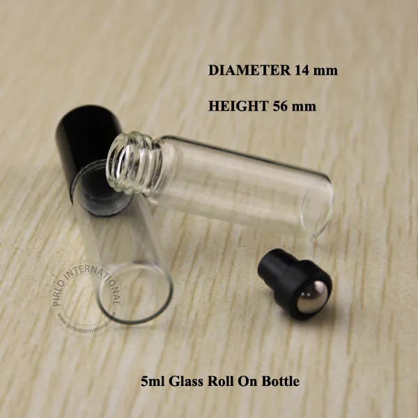 24pcs 5ml Clear Roll On Roller Bottle for Essential Oils Refillable Perfume Deodorant Containers with Black lid | Красота и здоровье