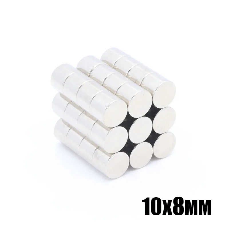 50 шт. 10x8 мм магнит D10x8 супер сильный Неодимовый Диск D10 * 8 неодимовый 10*8
