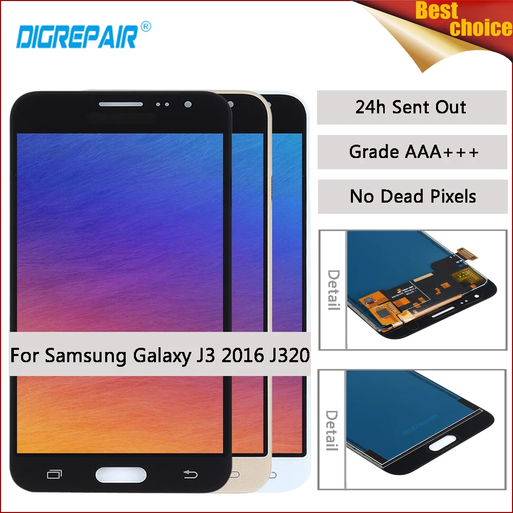 J320f ЖК для samsung Galaxy J3 дисплей J320 J320F J320M дисплей дигитайзер сенсорный экран J3 Дисплей для samsung j3 ЖК
