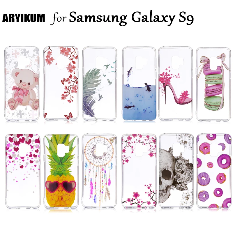 Чехлы для телефонов Samsung Galaxy S9 S 9 Мягкий силиконовый чехол прозрачный милый