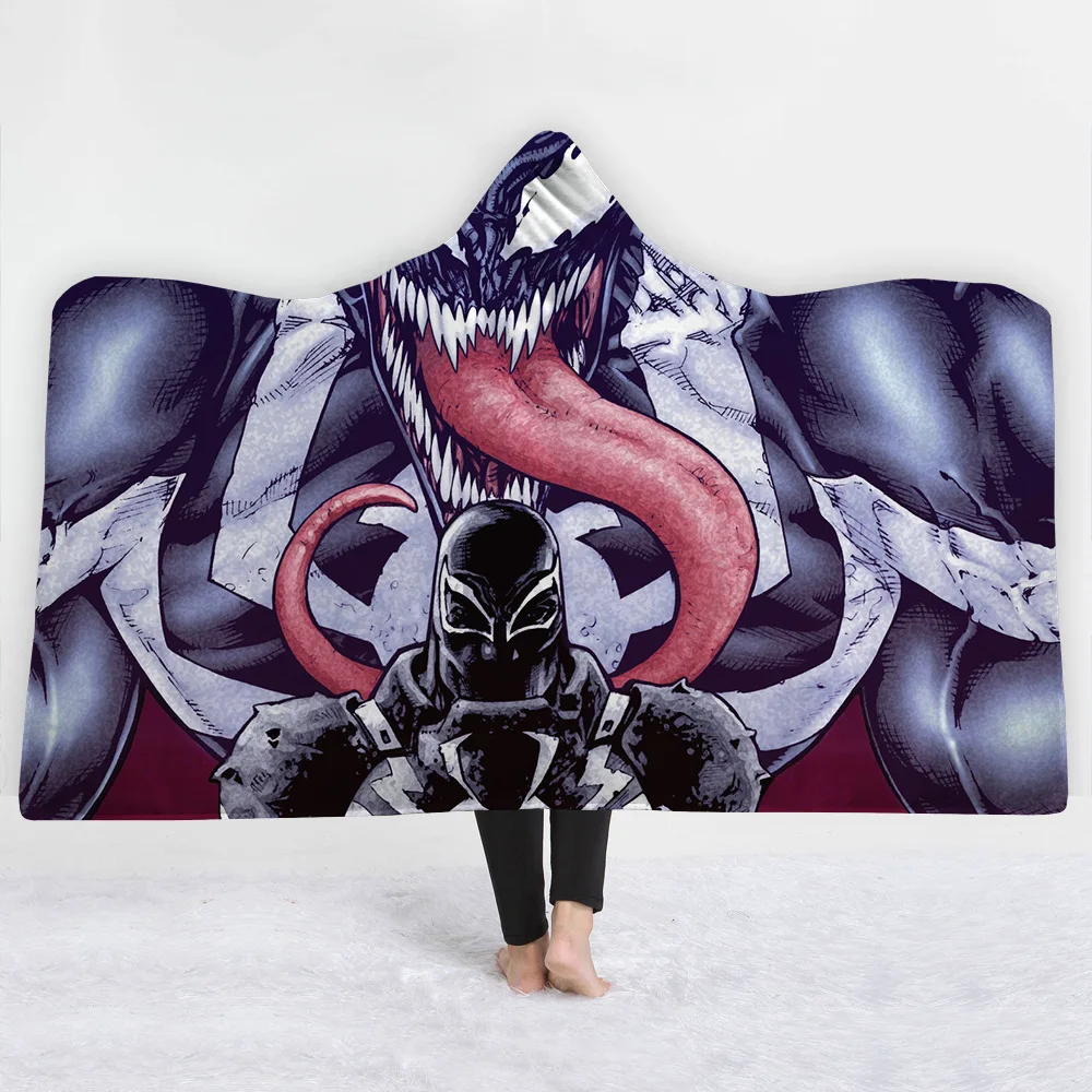7 Одеяло с капюшоном Venom, уплотненное, пригодное для носки, флисовый плащ, волшебная Сиеста, одежда для дивана/кровати/самолета, для путешествий, постельные принадлежности, одеяло в шапке, теплое - Цвет: 7