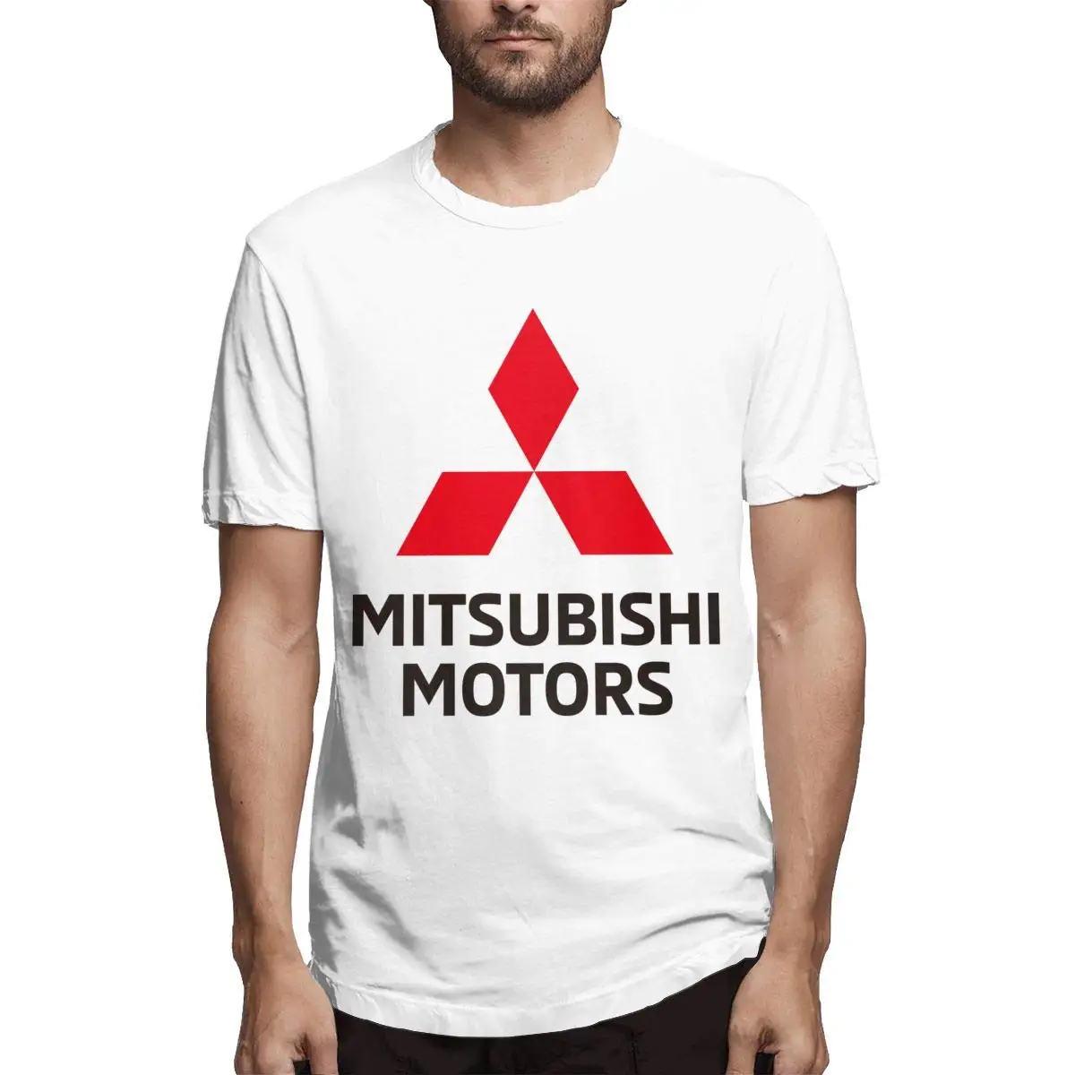 Футболки с логотипом Mitsubishi мужская стильная футболка черного цвета|Мужские