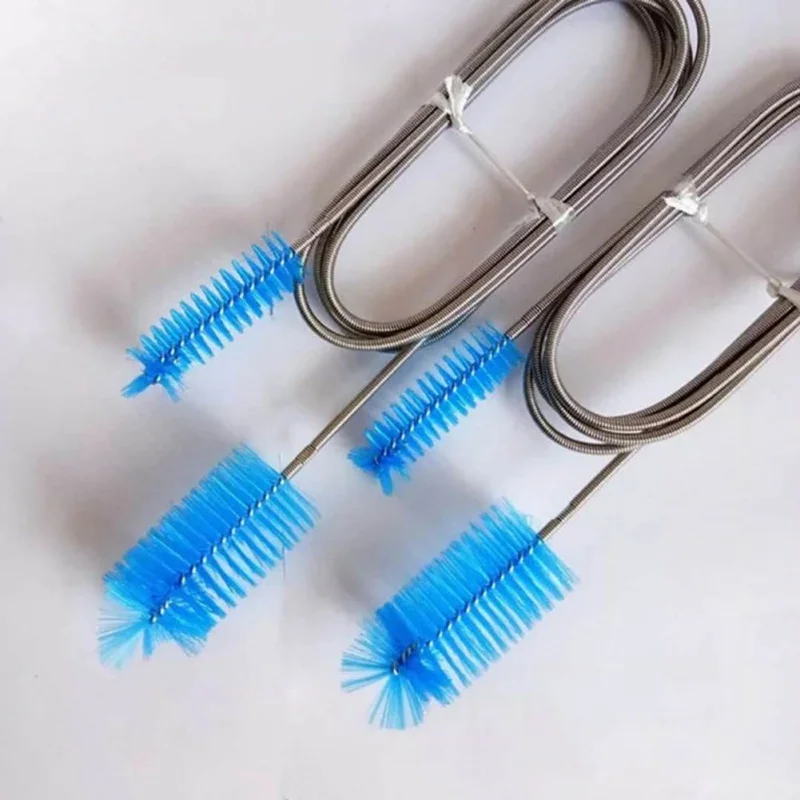 

Aquarium Flexible Cleaning Brush Fish Tank Stainless Steel Cleaning Tool 155cm Long Cleaning Brush for Home Garden Aquarium