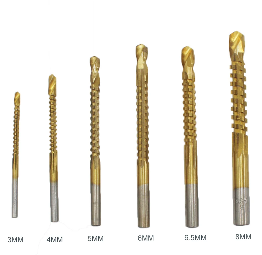6 шт. многофункциональное спиральное сверло высокоскоростная сталь для