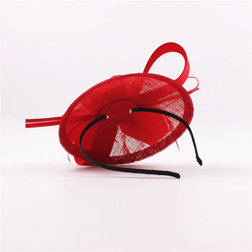 Женские Элегантные вуалетки ShanFu с перьями свадебные головные уборы красные