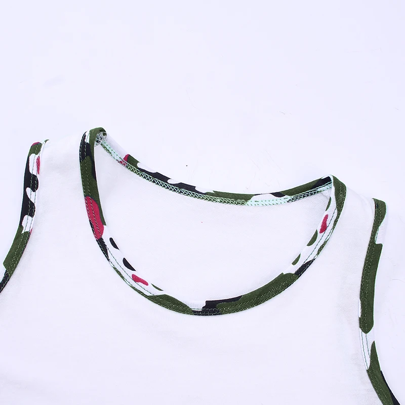 2019 Летний Новый Модный комплект одежды унисекс из хлопка для детей жилет с