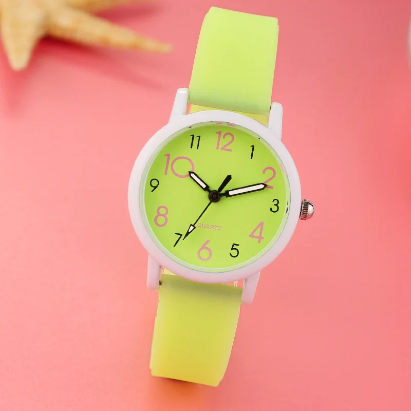Детские наручные часы reloj montre с мультяшными конфетами резиновые кварцевые лучший