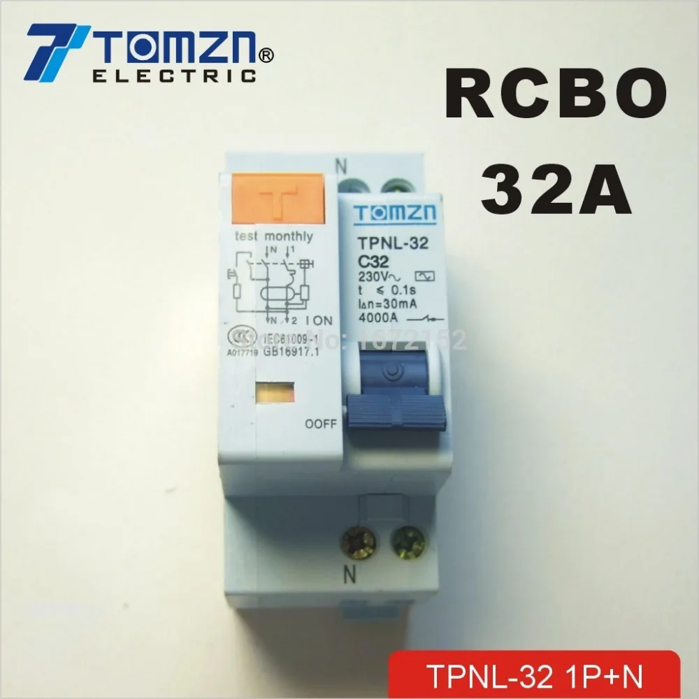 

DPNL 1P+N 32A 230V~ 50HZ/60HZ Residual current Circuit breaker with over current and Leakage protection RCBO
