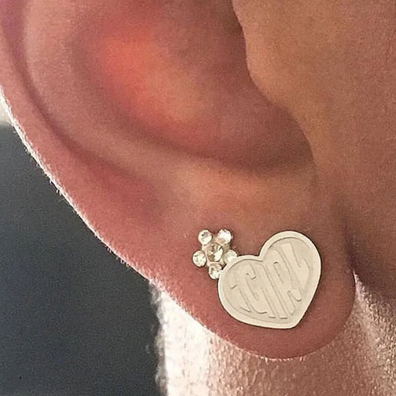 Эксклюзивные серьги igirl модные ювелирные изделия Сердце нержавеющая сталь панк