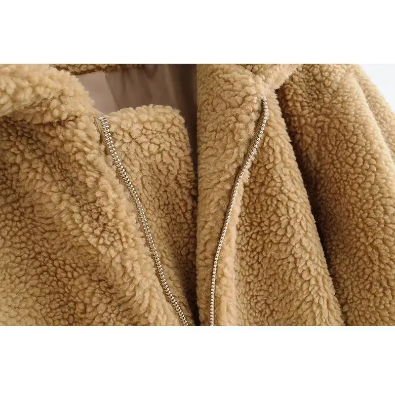 Плюс размер куртка из шерсти ягнят Женское зимнее пальто 2019 женская теплая