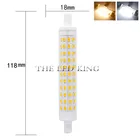 Светодиодный лампы с регулируемой яркостью R7S кукурузы SMD2835 12 Вт 15 Вт 24 Вт Светодиодный светильник переменного тока 110V 220V Заменить галогенная лампа-прожектор светильник, холодный и теплый белый