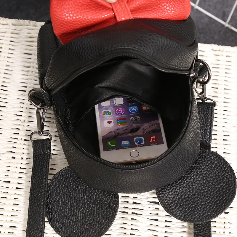 LISM 2019 новый рюкзак &quotМикки&quot Женская мини-сумка женский с милым бантом для