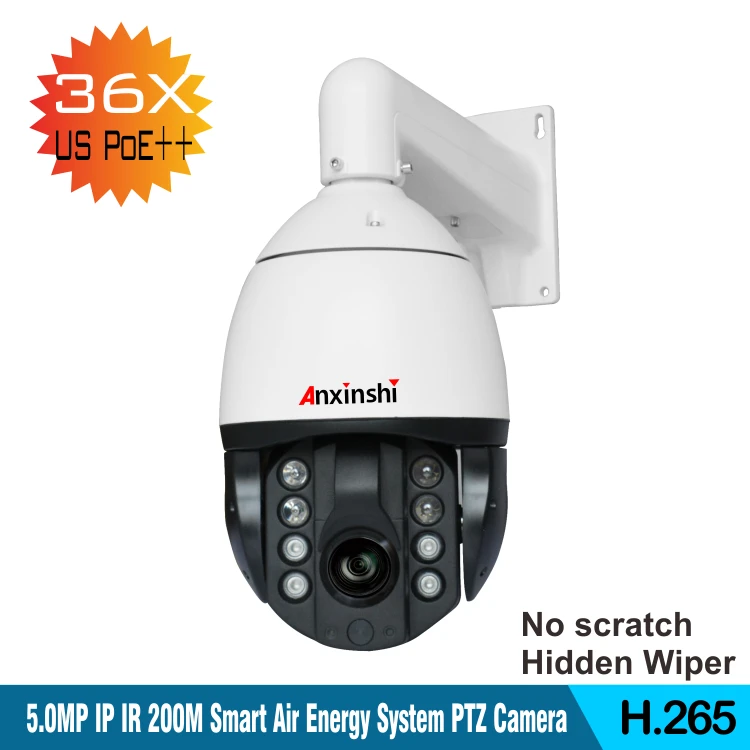 Ip камера H.265 МП 36X HD Starlight IMX326 CMOS скрытый стеклоочиститель без царапин с низким