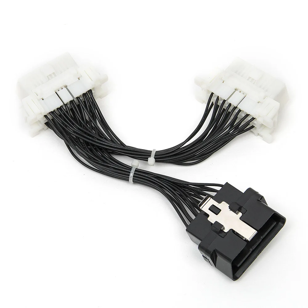 

50 шт. OBD 2 OBDII 16 Pin Y сплиттер удлинитель сканер Электронный двойной кабель женский 16 Pin сплиттер расширение авто автомобильный разъем