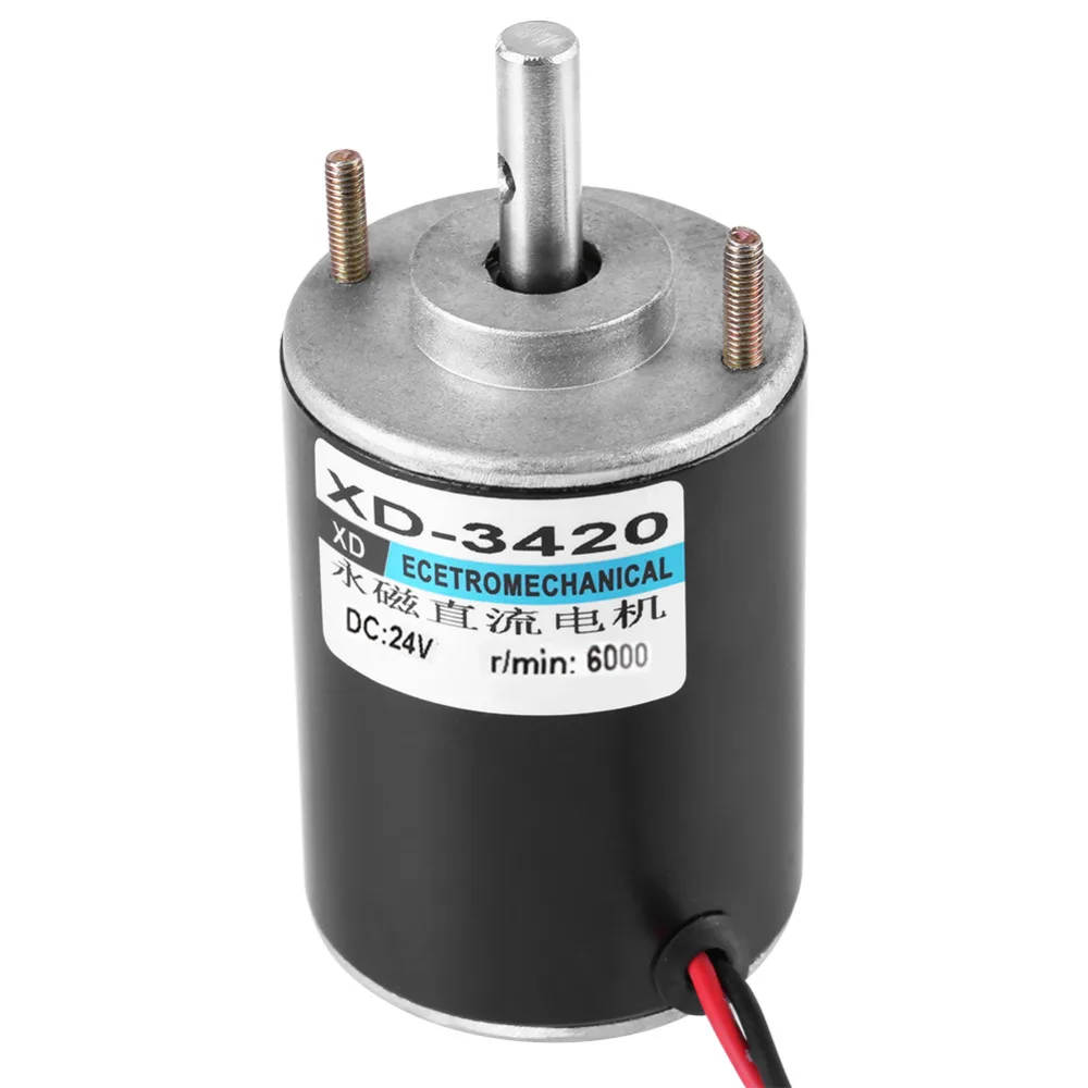 Электродвигатель постоянного тока XD-3420 30 Вт электромотором 12/24V постоянный магнит двигатель постоянного тока высокой Скорость с заглушкой по часовой стрелке против часовой стрелки