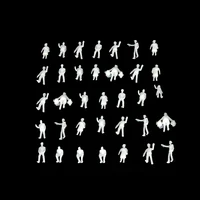 1200 scale model miniature white people architectural abs plastic figure for architecture building layout
