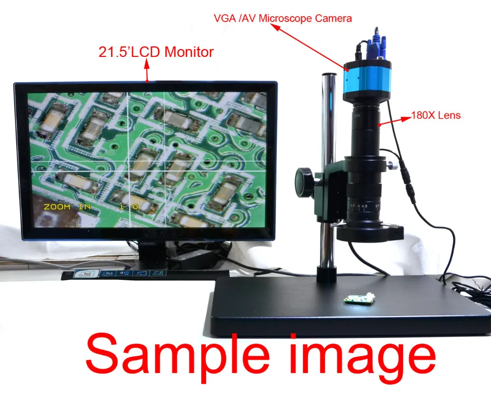HD 2.0MP VGA AV 1080 P Промышленная лаборатория цифровой осмотр микроскоп камера + 180X C-MOUNT
