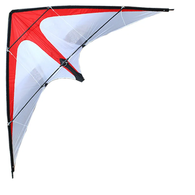 

Outdoor Fun Sports NEW 1.8m Dual Line Red /White Stunt Kite With Handle And Line Good Flying