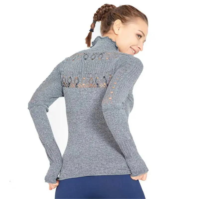

Women Fitness Jackets Tops Workout Training Exercise Gym T Shirts Sport Sweatshirt T-shirt Yoga Running Long Sleeve Tees Y1808