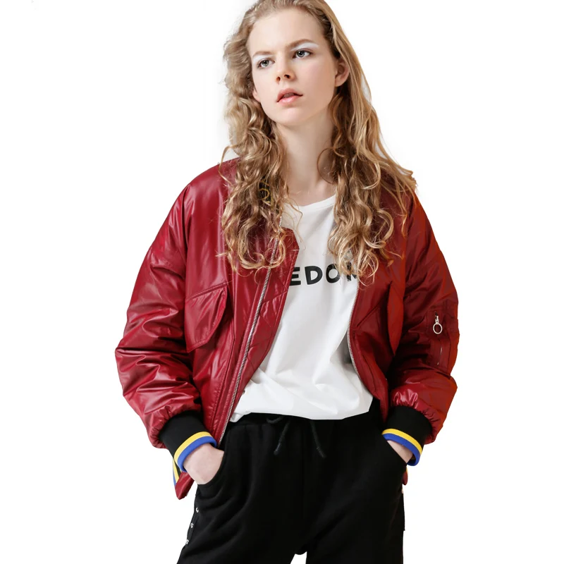 Женская бейсбольная куртка с воротником стойкой на молнии|coats coats|new coat womenwomen autumn |