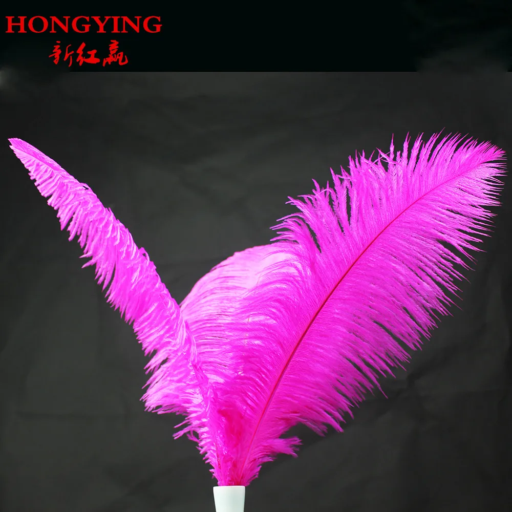 

10 pcs ostrich feather Mei red feathers 35-40 cm / 14 to16 inches festival wedding decorative plume