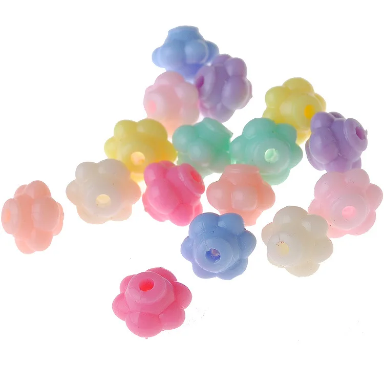 

Wholesale 10mm 1300pcs Children's assembled handmade beaded material lantern shape pastel spring solid colors acrylic beads