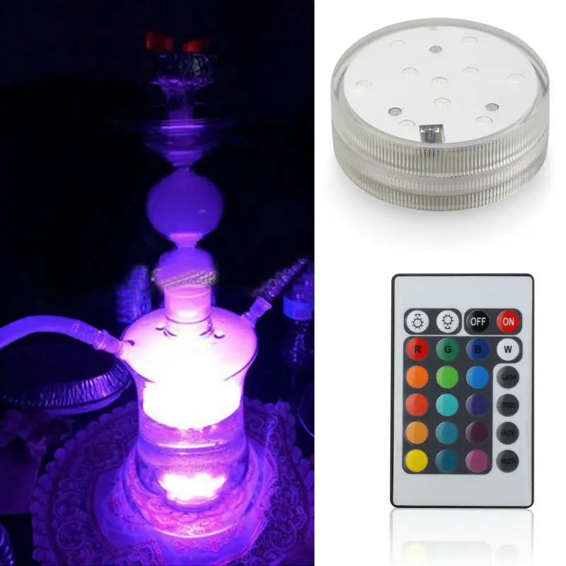 1 шт./лот ПОГРУЖНОЙ водонепроницаемый RGB светодиодный светильник для кальяна