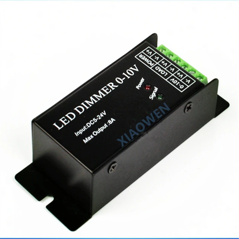 

Dimmer singal Input 0-10V ,1 channel 8A,12V 96W,24V 192W,black color shell led dimmer for flexible led strip Airmail shipping,
