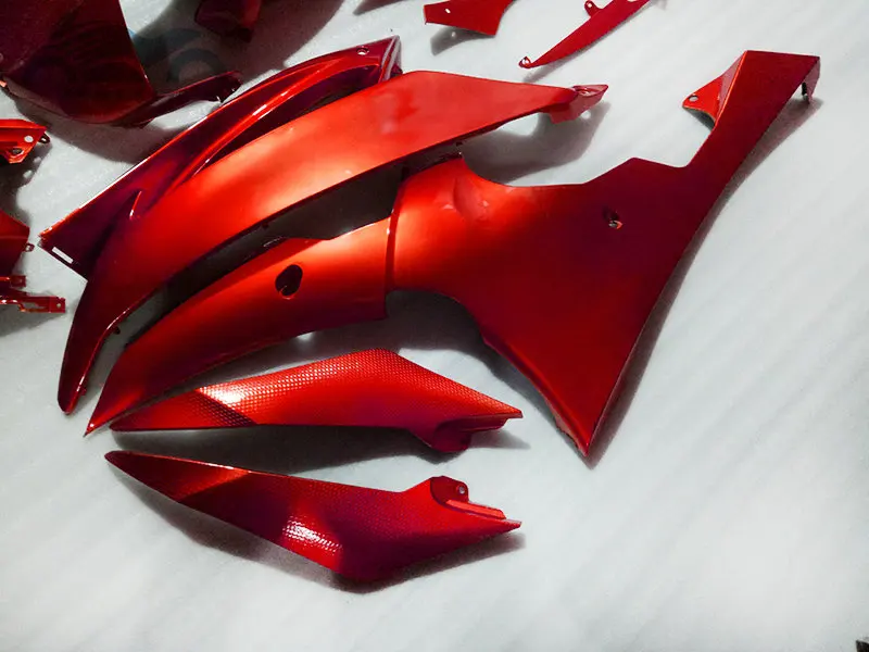 ABS пластик Инъекции обтекатель комплект подходит для YAMAHA R6 YZFR6 2008- YZF R6 08-15 послепродажный обтекатель наборы красный кузов HT17