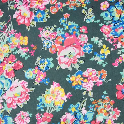 color 9 1 метр хлопок ткань с цветочным принтом ручной работы DIY одежды платье детская одежда хлопок T530 - Цвет: color 9